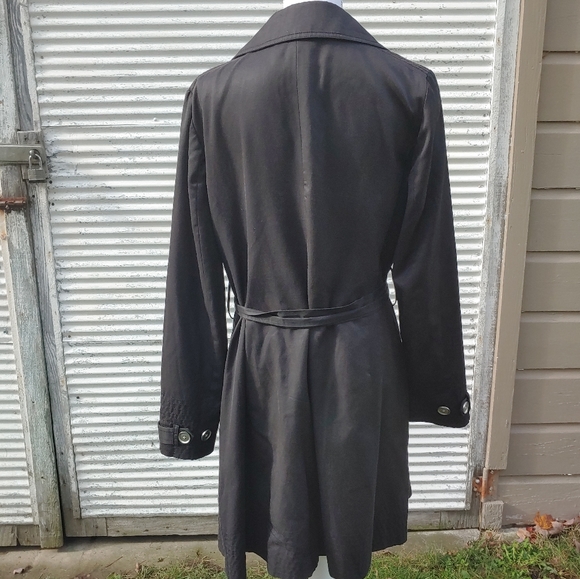 Apt. 9 | Black Nylon Belted Trench Coat - Picture 8 of 9
